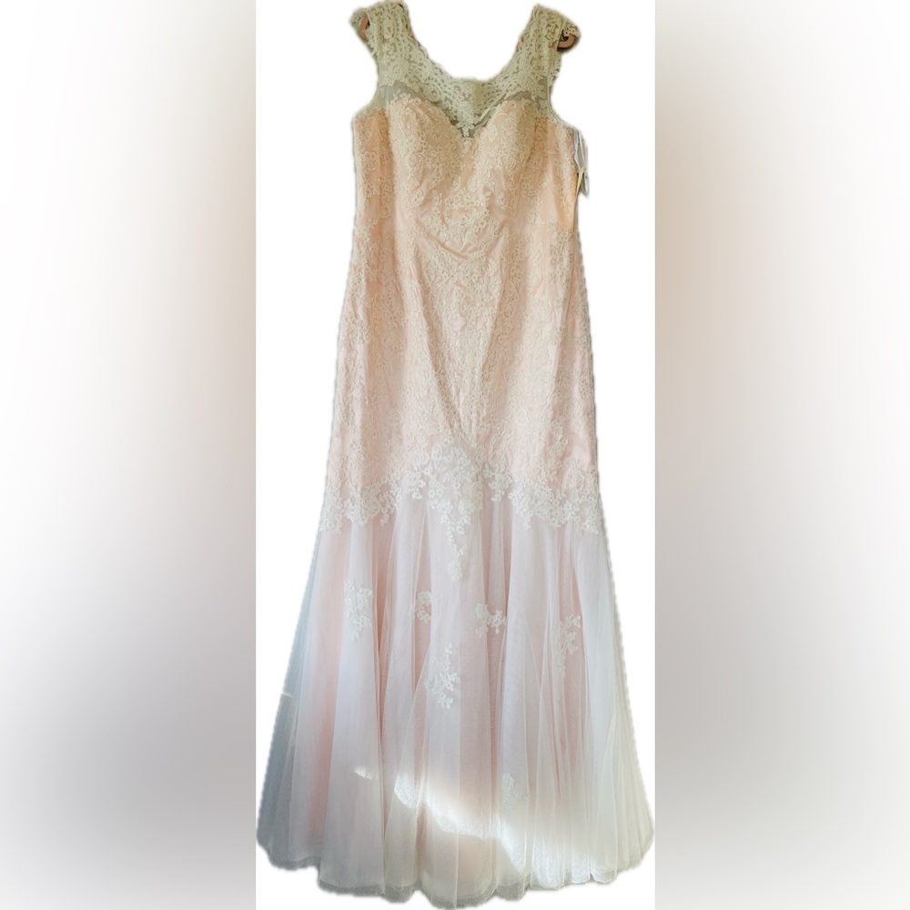 Eureka Wedding Dress Women’s 3XL New With Tags Pink/White Lace Tulle Style 3510‎